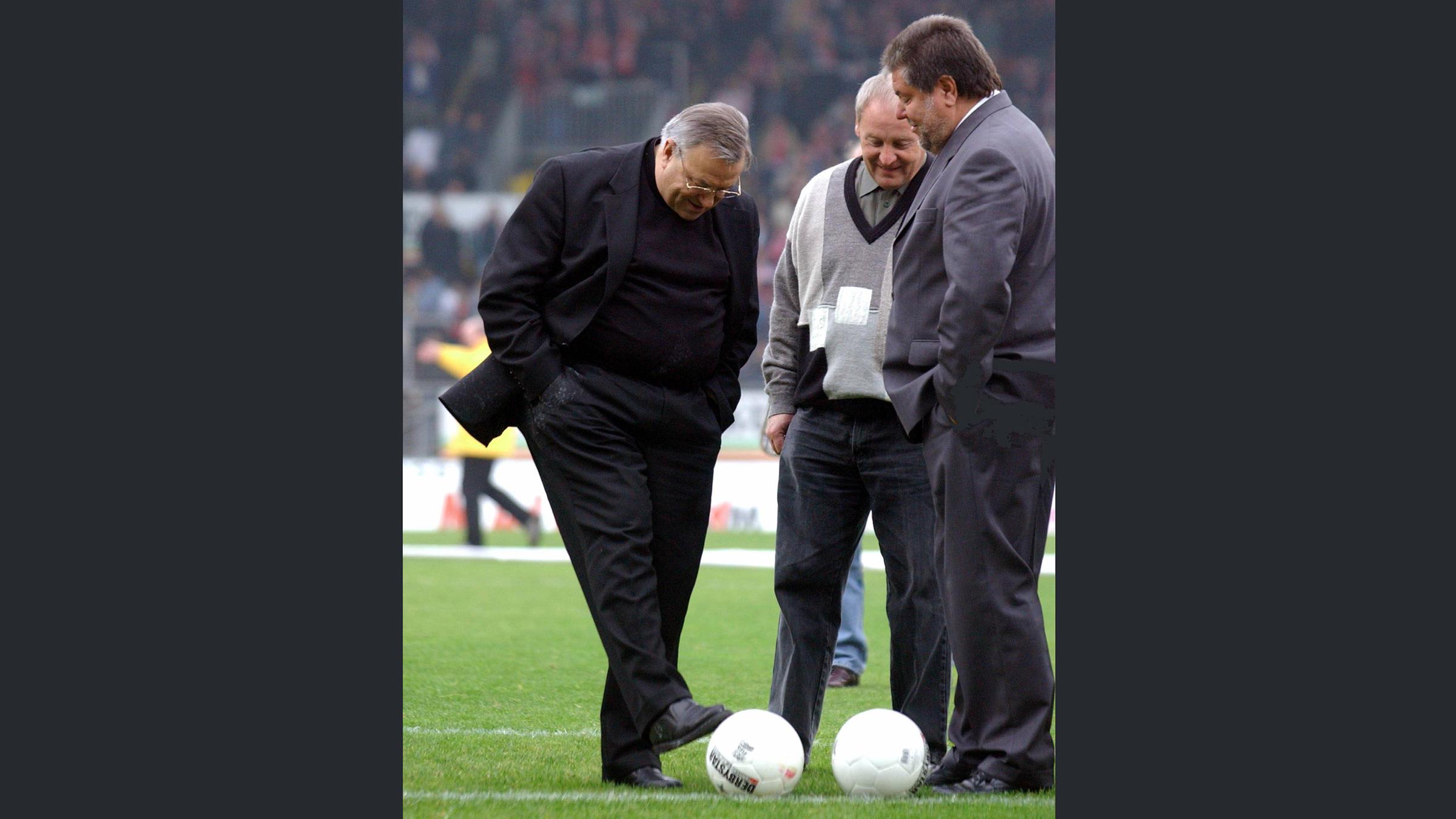 Kardinal Lehmann im Mainzer Bruchwegstadion