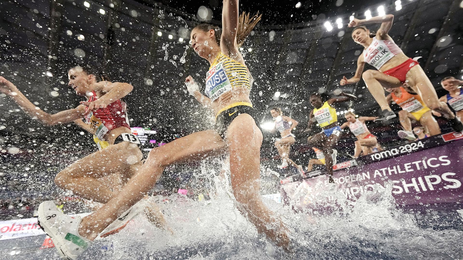 Leichtathletik: EM, Europameisterschaft: 3000 m Hindernis, Frauen, Finale : Gesa Felicitas Krause (M) aus Deutschland in Aktion