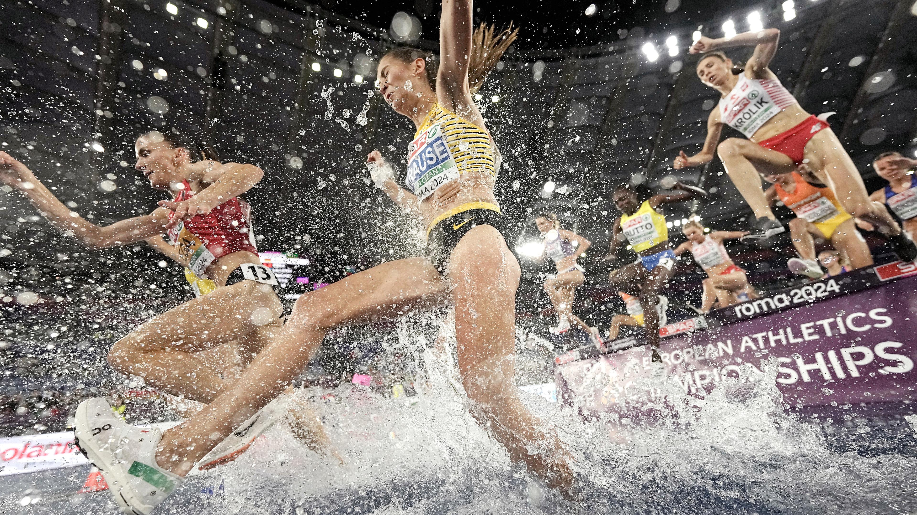 Leichtathletik: EM, Europameisterschaft: 3000 m Hindernis, Frauen, Finale : Gesa Felicitas Krause (M) aus Deutschland in Aktion