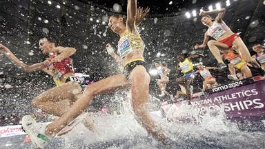 Leichtathletik: EM, Europameisterschaft: 3000 m Hindernis, Frauen, Finale : Gesa Felicitas Krause (M) aus Deutschland in Aktion