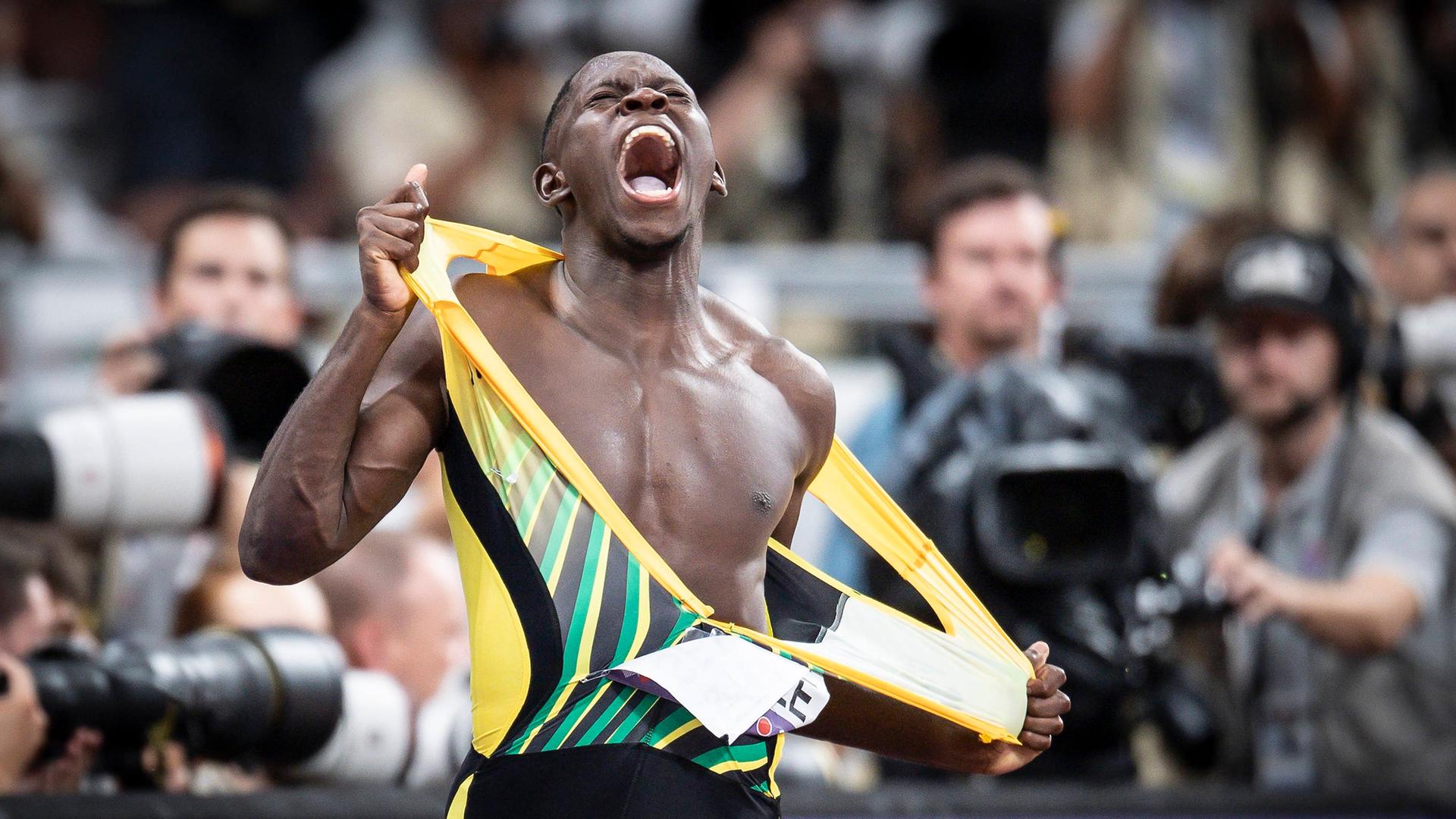 Oblique Seville aus Jamaika ist Weltmeister beim Sprint über 100 Meter.