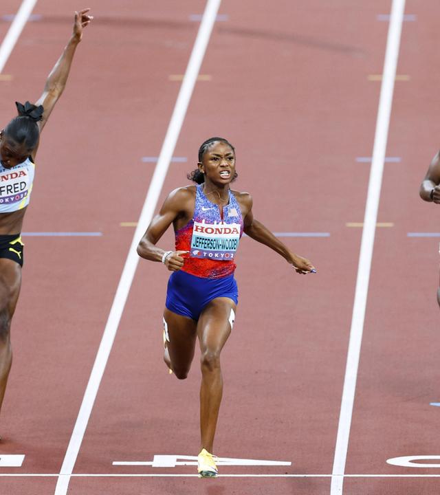 Melissa Jefferson-Wooden sprintet zu Gold über 100 Meter bei der WM 2025.