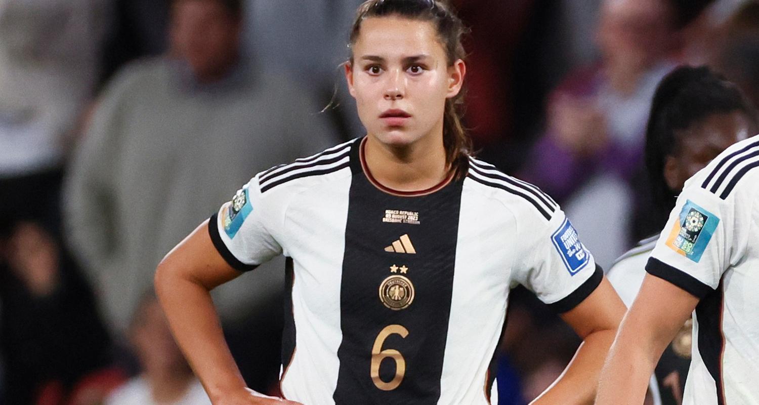 Lena Oberdorf im Spiel der WM 2023 gegen Südkorea.