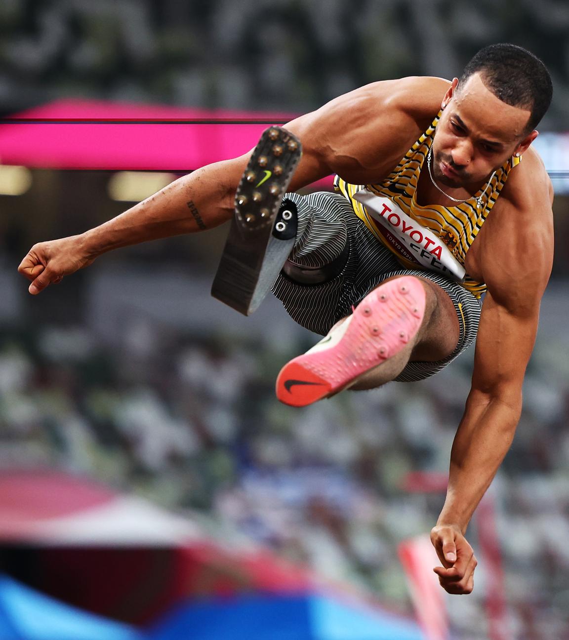 Para-Weitspringer Leon Schäfer bei den Paralympics in Tokio