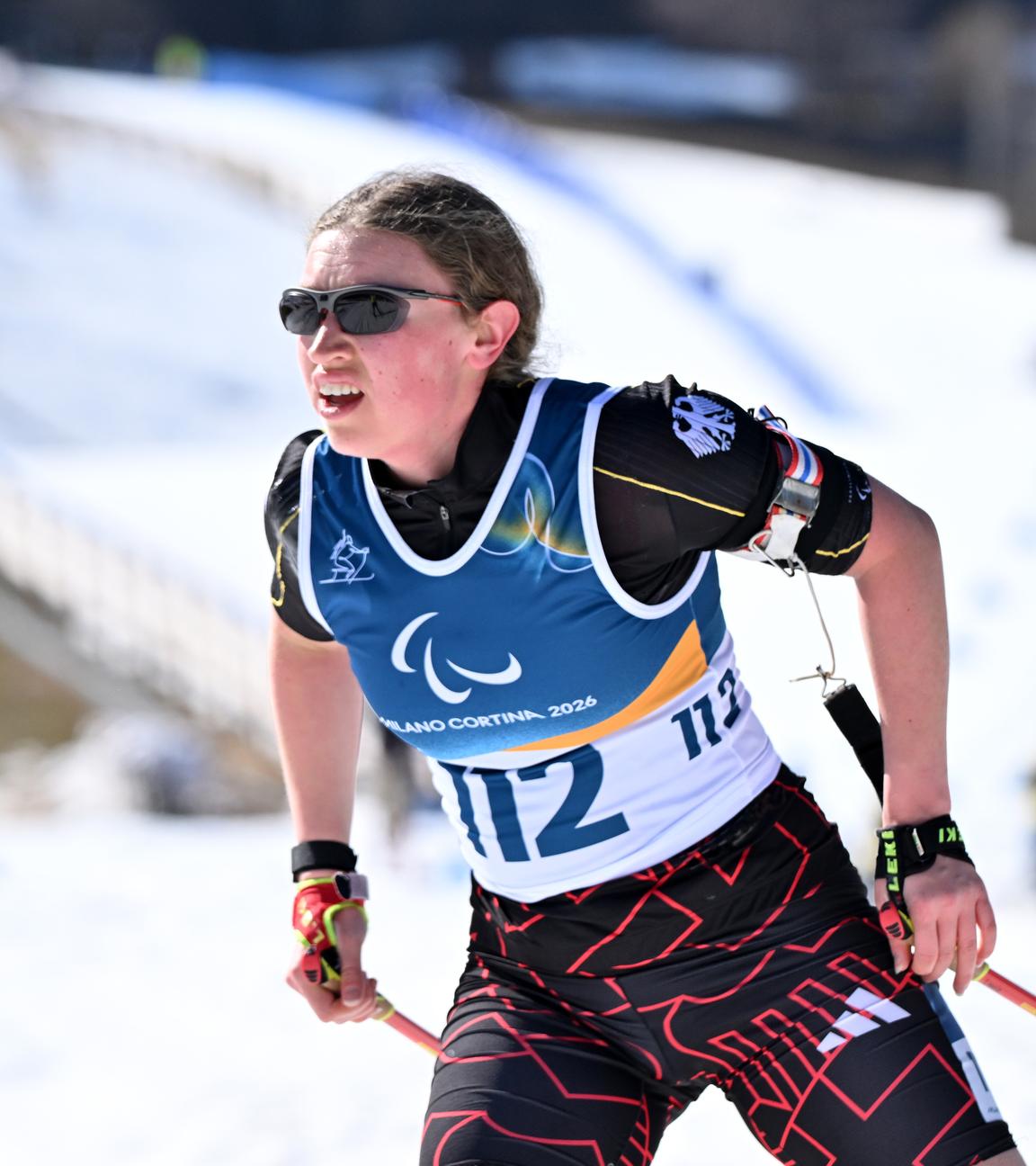 Langläuferin Leonie Walter bei den Paralympics in Aktion