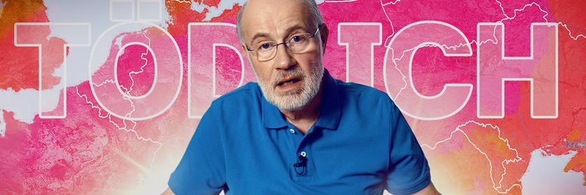 Harald Lesch sitzt vor Europakarte mit dem Schriftzug "Tödlich"