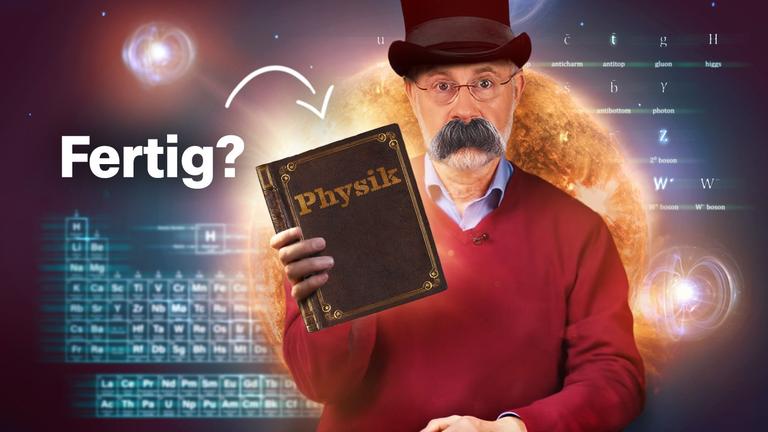 Montage: Harald Lesch mit Schnauzer und Zylinder