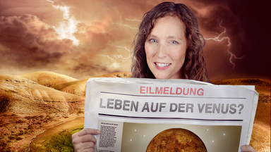Grafik: Suzanna Randall mit Zeitung 