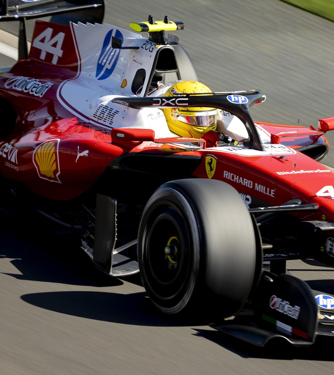 Lewis Hamilton (Grossbritannien, Ferrari) beim freien Training in Melbourne, Australien