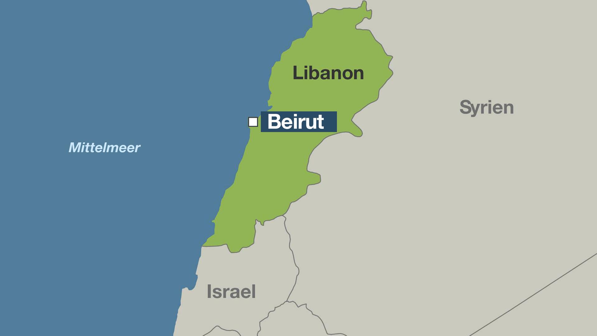 Karte Libanon