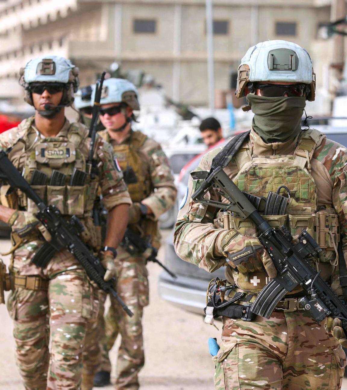 Ein französisches Kontingent von Unifil patrouilliert im Libanon