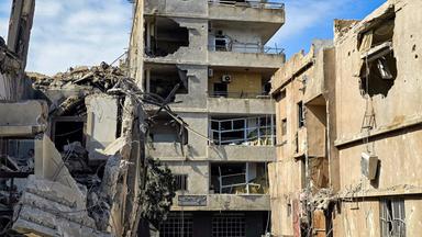 Ein von israelischen Angriffen zerstörtes Gebäude im Libanon.