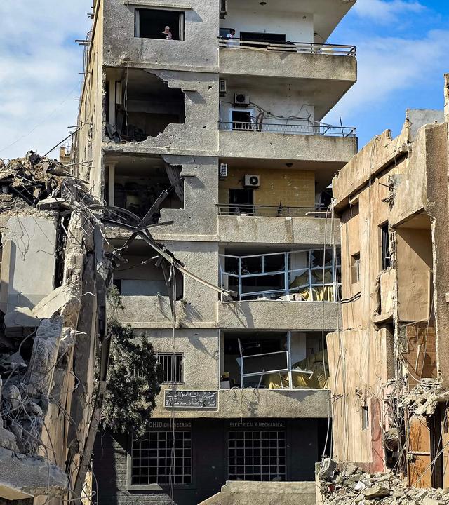 Ein von israelischen Angriffen zerstörtes Gebäude im Libanon.