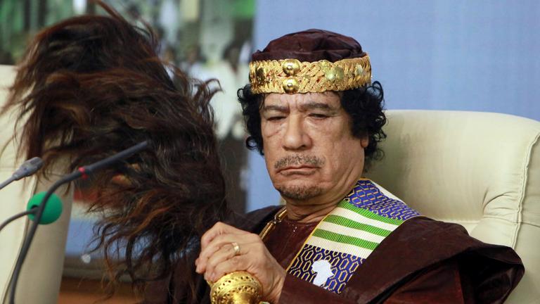 Ein Archivfoto des ehemaligen libyschen Machthabers Muammar al-Gaddafi, 2010.