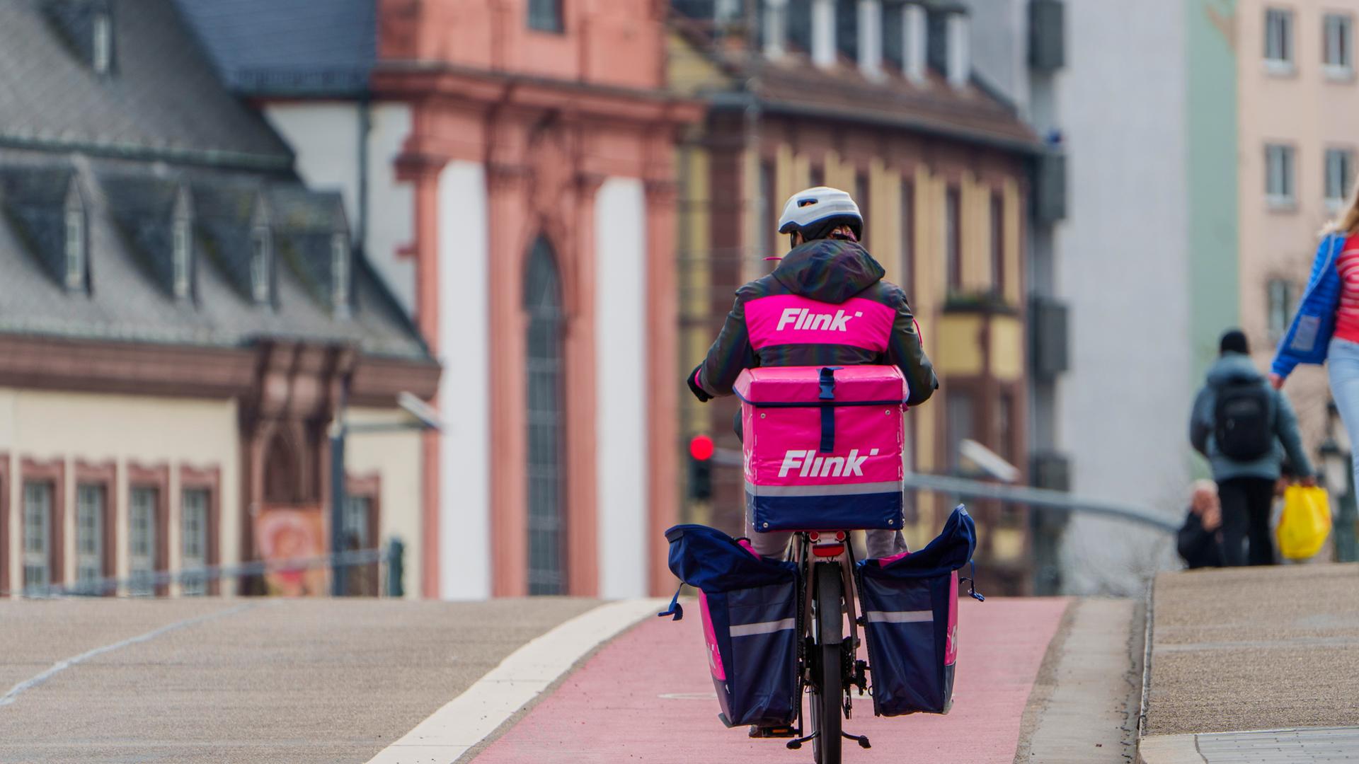 Lieferant des Lieferdienstes Flink