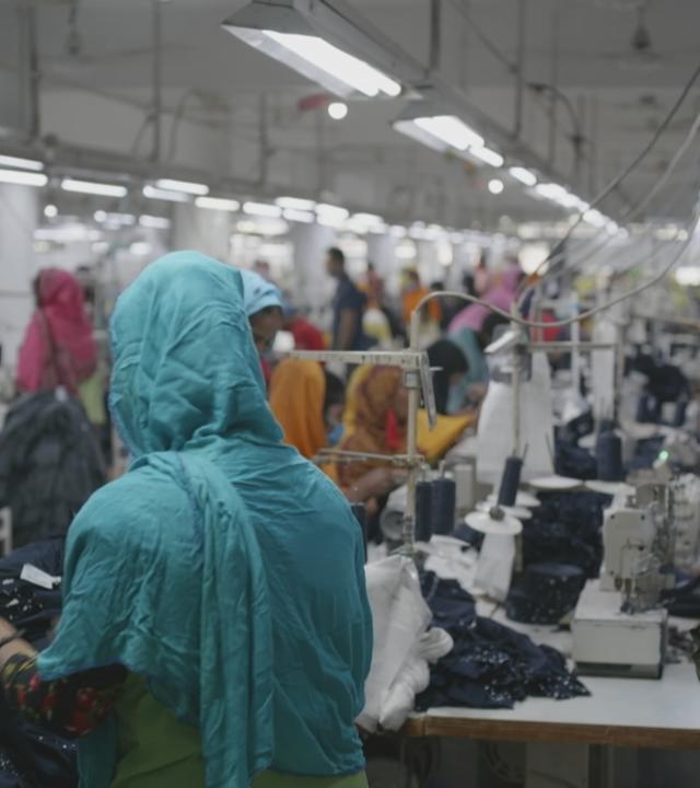 Arbeiter in einem Sweatshop