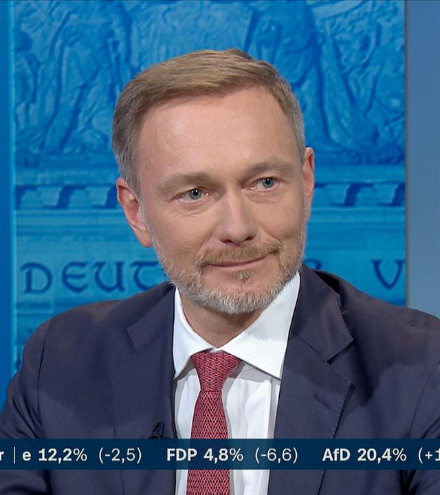 Lindner von der FDP mit einer Reaktion zur Bundestagswahl 2025.