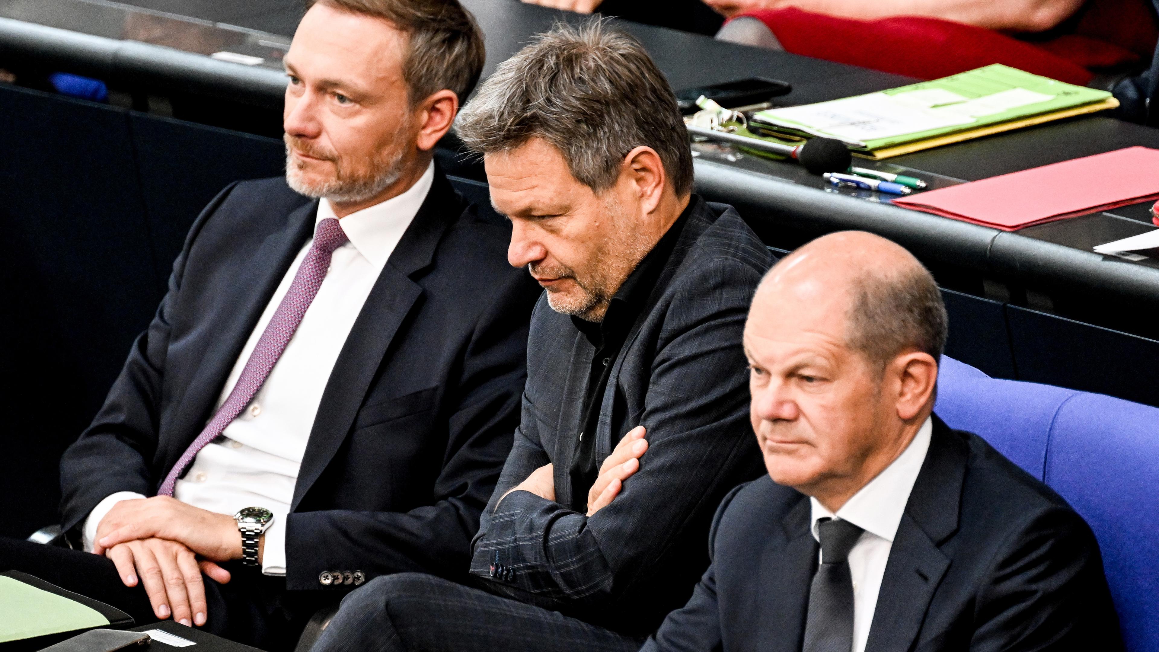 Christian Lindner, Robert Habeck, Olaf Scholz