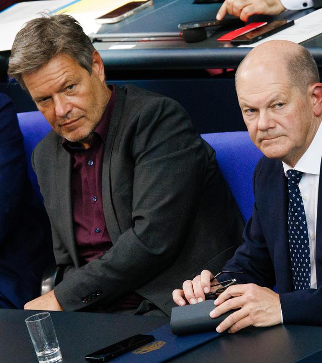 Christian Lindner, Robert Habeck und Olaf Scholz (v.l.n.r.)
