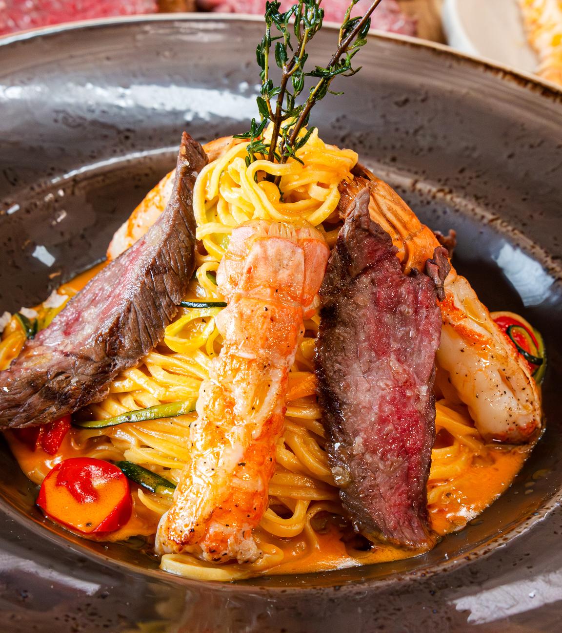 Linguine Reef and Beef