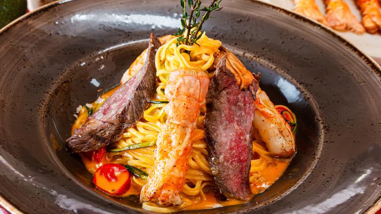 Linguine Reef and Beef