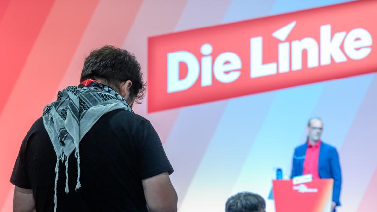 Delegierter mit sogenanntem Palästinensertuch