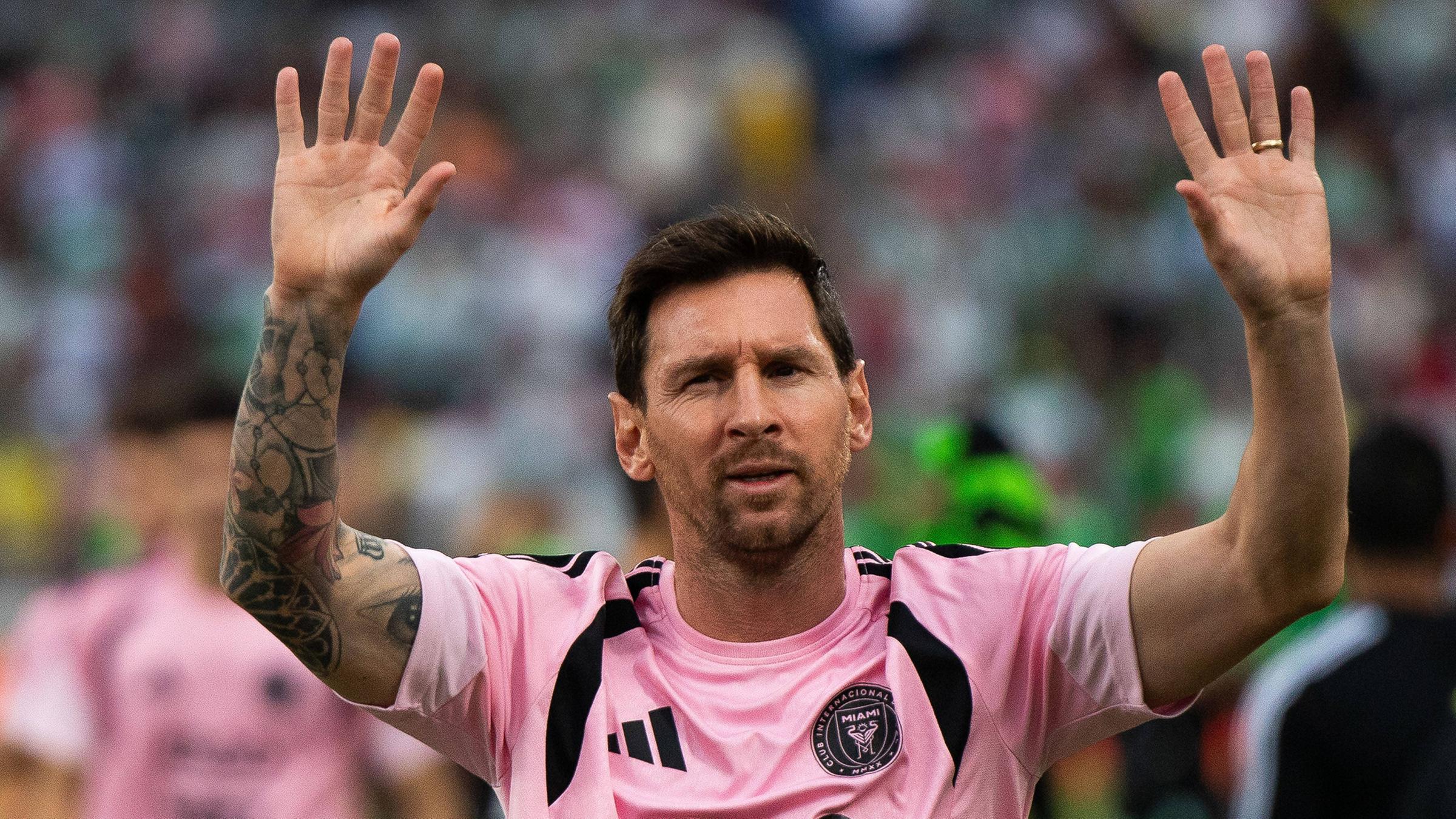 Lionel Messi von Inter Miami F.C. während eines Fußballspiels am 31. Januar 2026 in Kolumbien.