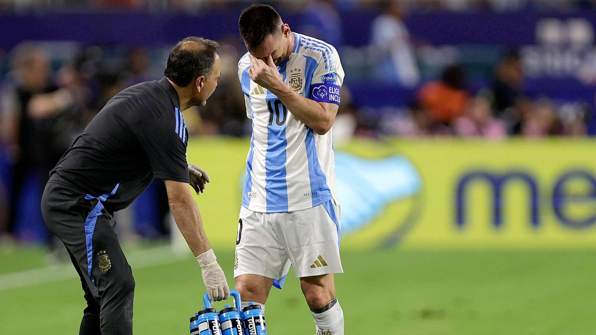 Lionel Messi weint beim Finale der Copa América