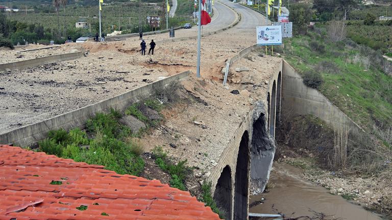 Israeli military strikes Litani River's Qasmiya Bridge in southern Lebanon