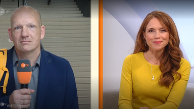 Reporter Sven Rieken und irjam Meinhardt.