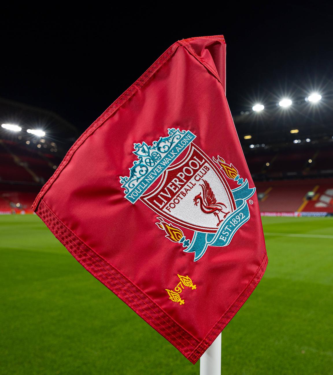 Die Eckfahne von Liverpool.