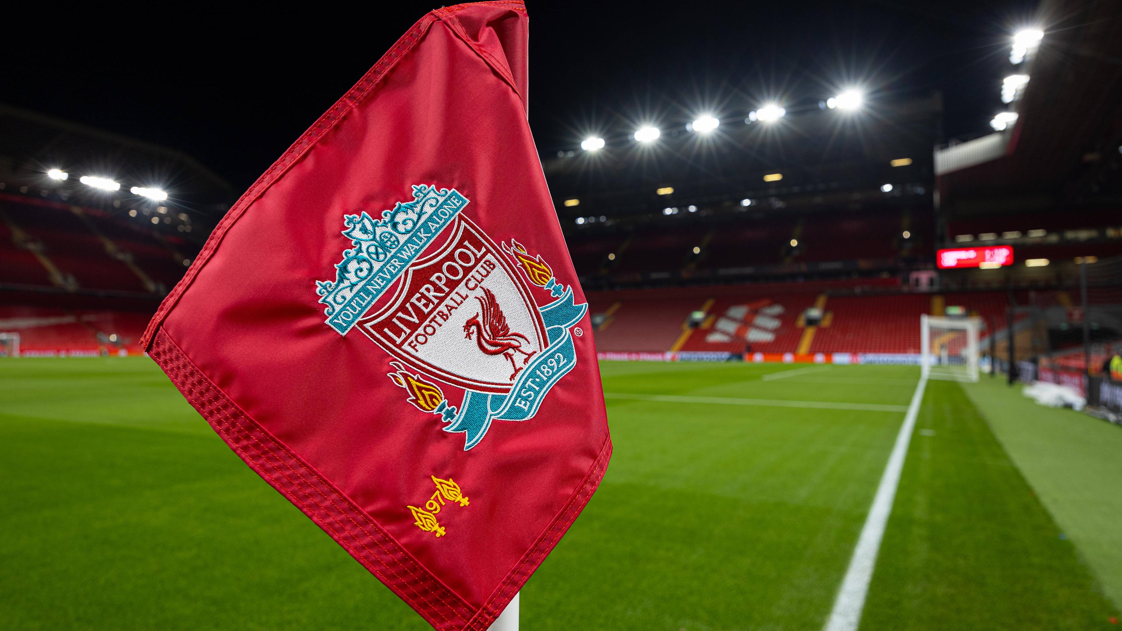 Die Eckfahne von Liverpool.