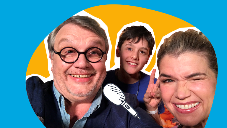 logo! Kinderreporter Ilian trifft Comedians Anke Engelke und Hape Kerkeling