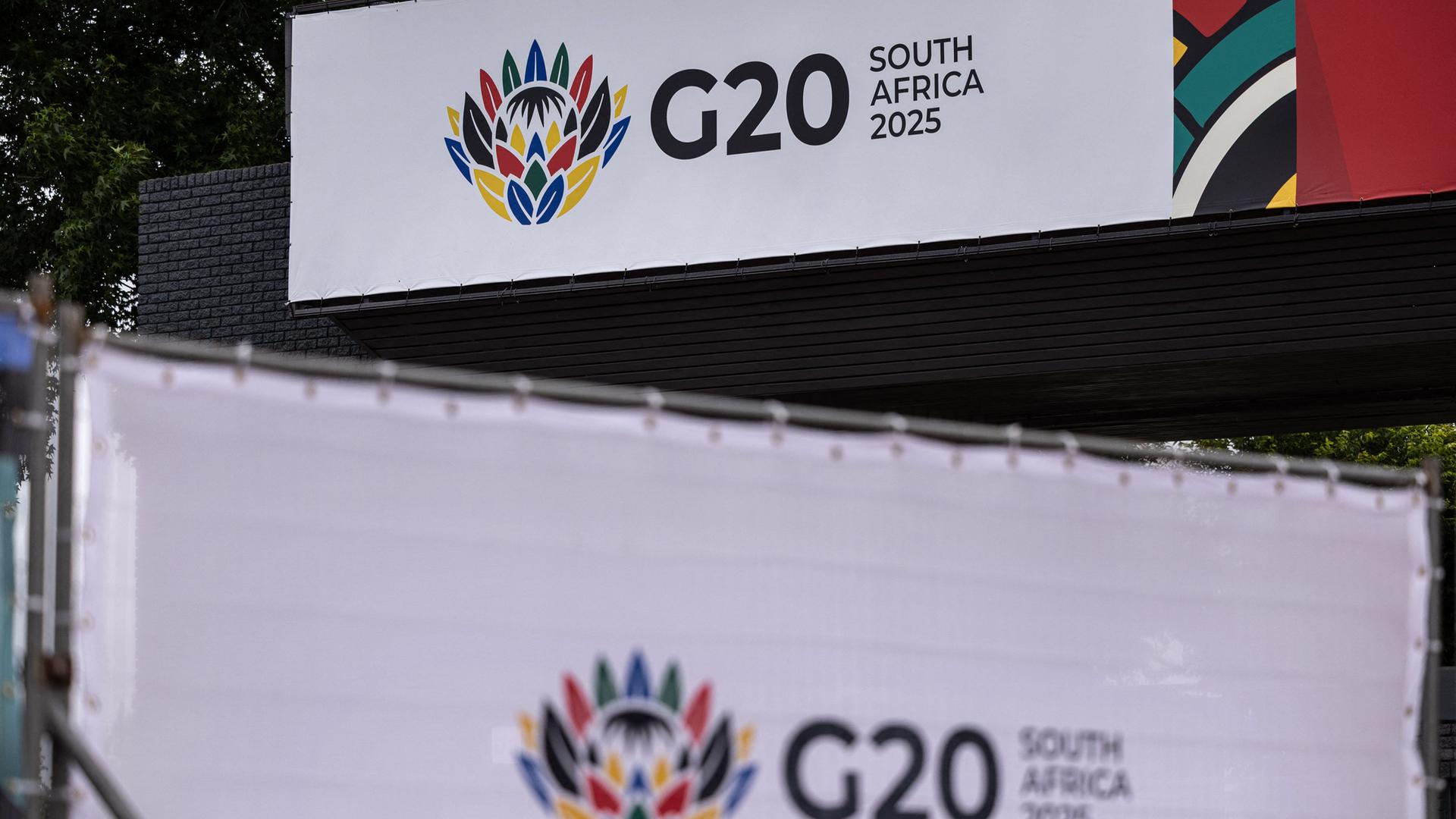 Logo des G20-Gipfels in Johannesburg, Südafrika