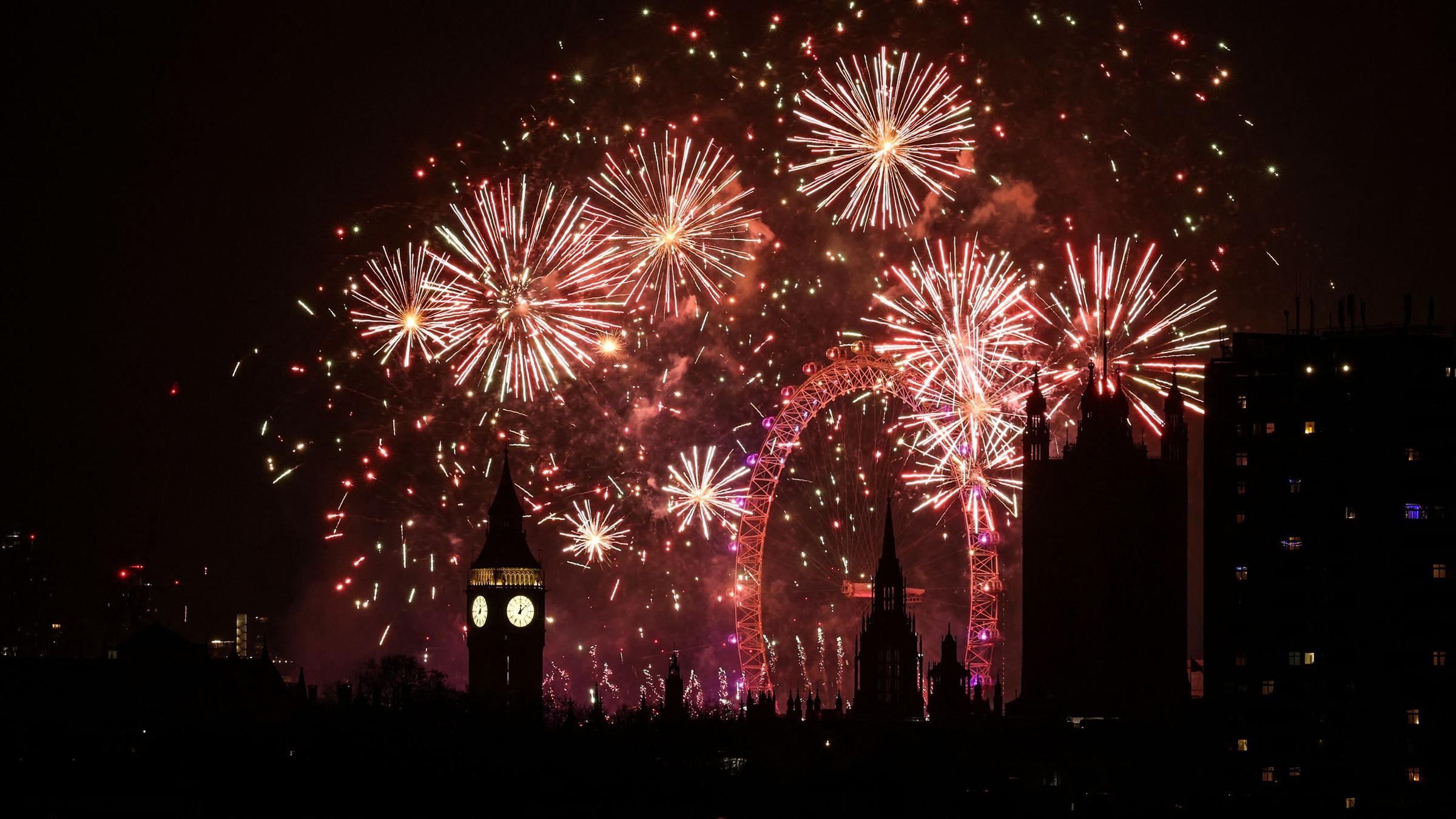 Feuerwerk in London.