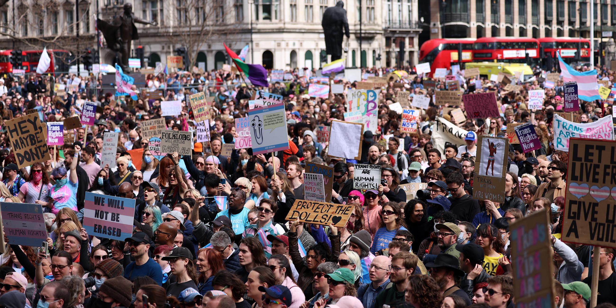 Demonstration der Transgender Community in London