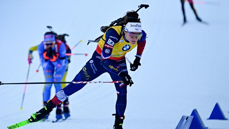 Lou Jeanmonnot-Laurent nimmt am 18. Januar 2026 am IBU Biathlon-Weltcup in Ruhpolding teil.