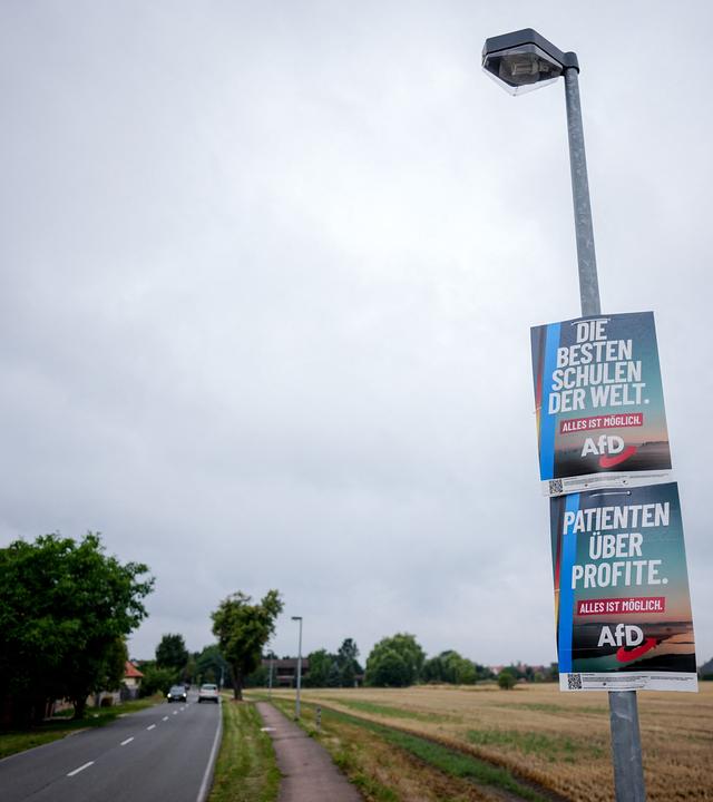 Ein Wahlplakat der AfD. Im ländlich geprägten Sachsen-Anhalt findet in knapp zwei Wochen die Landtagswahl statt.