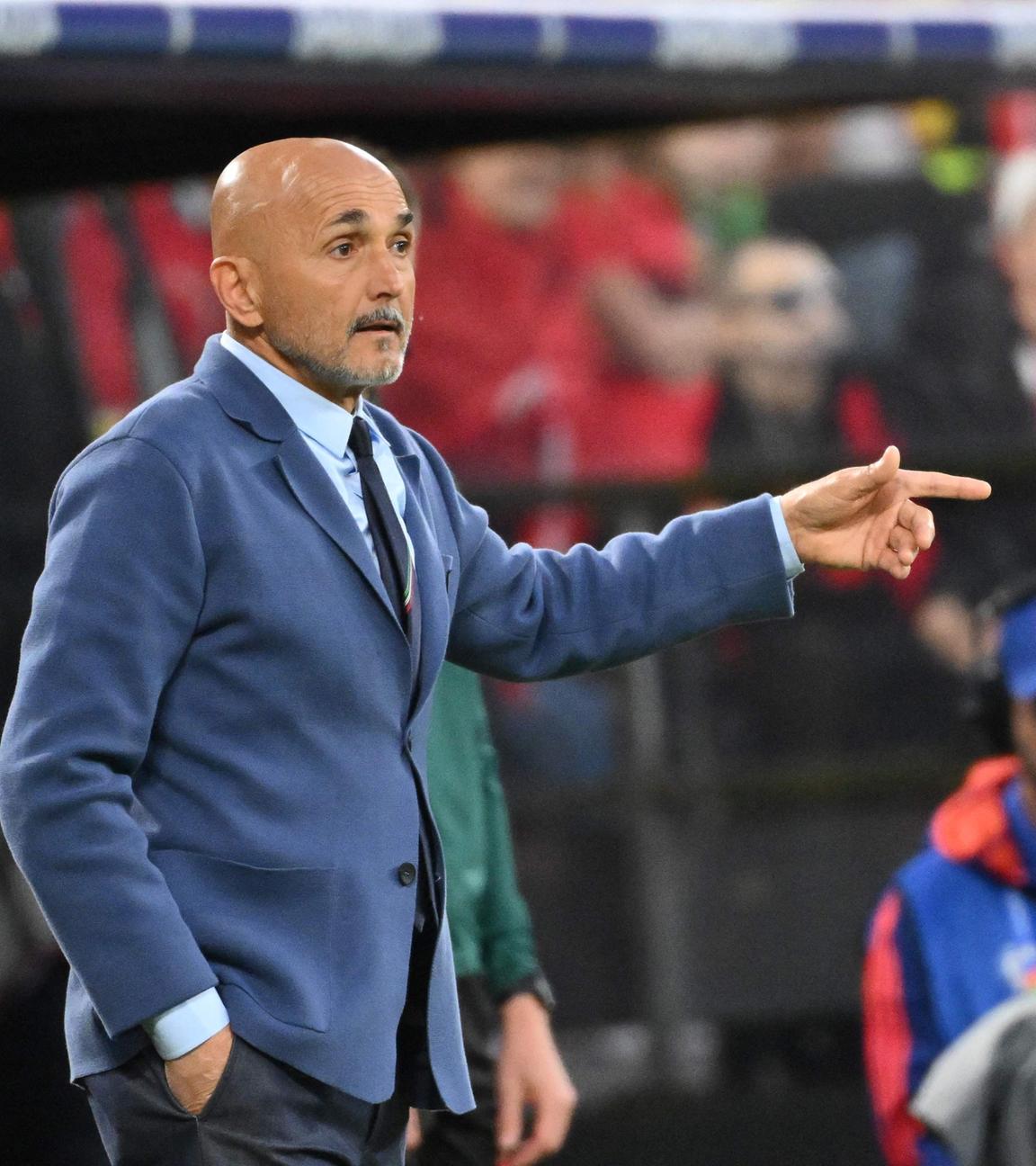 Italiens Trainer Luciano Spalletti beim EM-Spiel gegen Albanien in Dortmund
