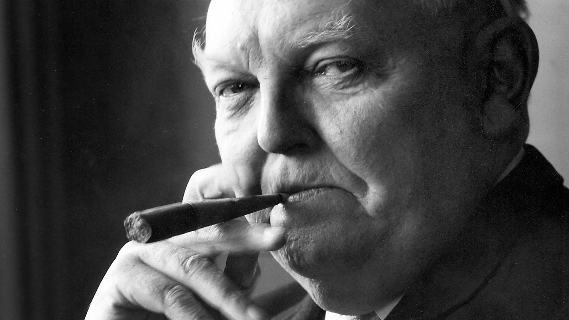 Das Foto zeigt Ludwig Erhard, Vorsitzender der CDU von 1966 bis 1967.