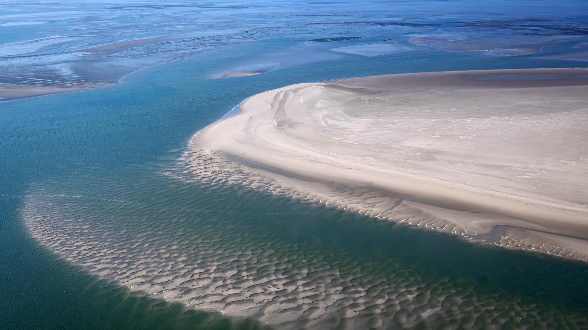 Lufaufnahme Wattenmeer