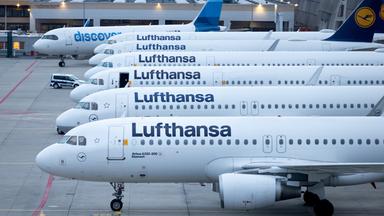 Abgestellte Flugzeuge der Lufthansa