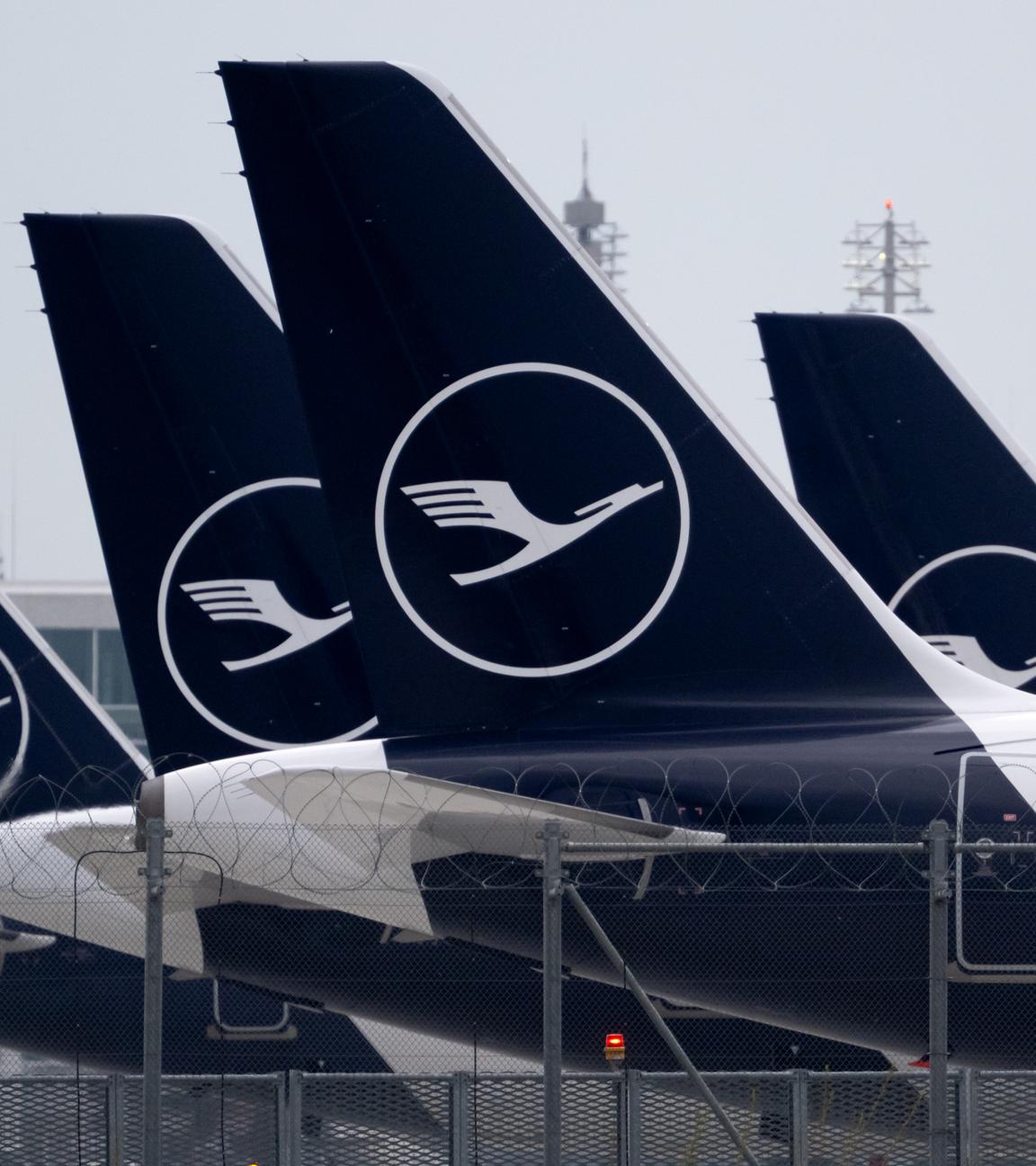 München: Flugzeuge der Airline Lufthansa stehen am Münchner Flughafen. 