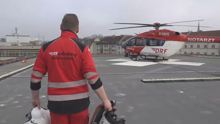 Mit dem Rettungshubschrauber im Einsatz