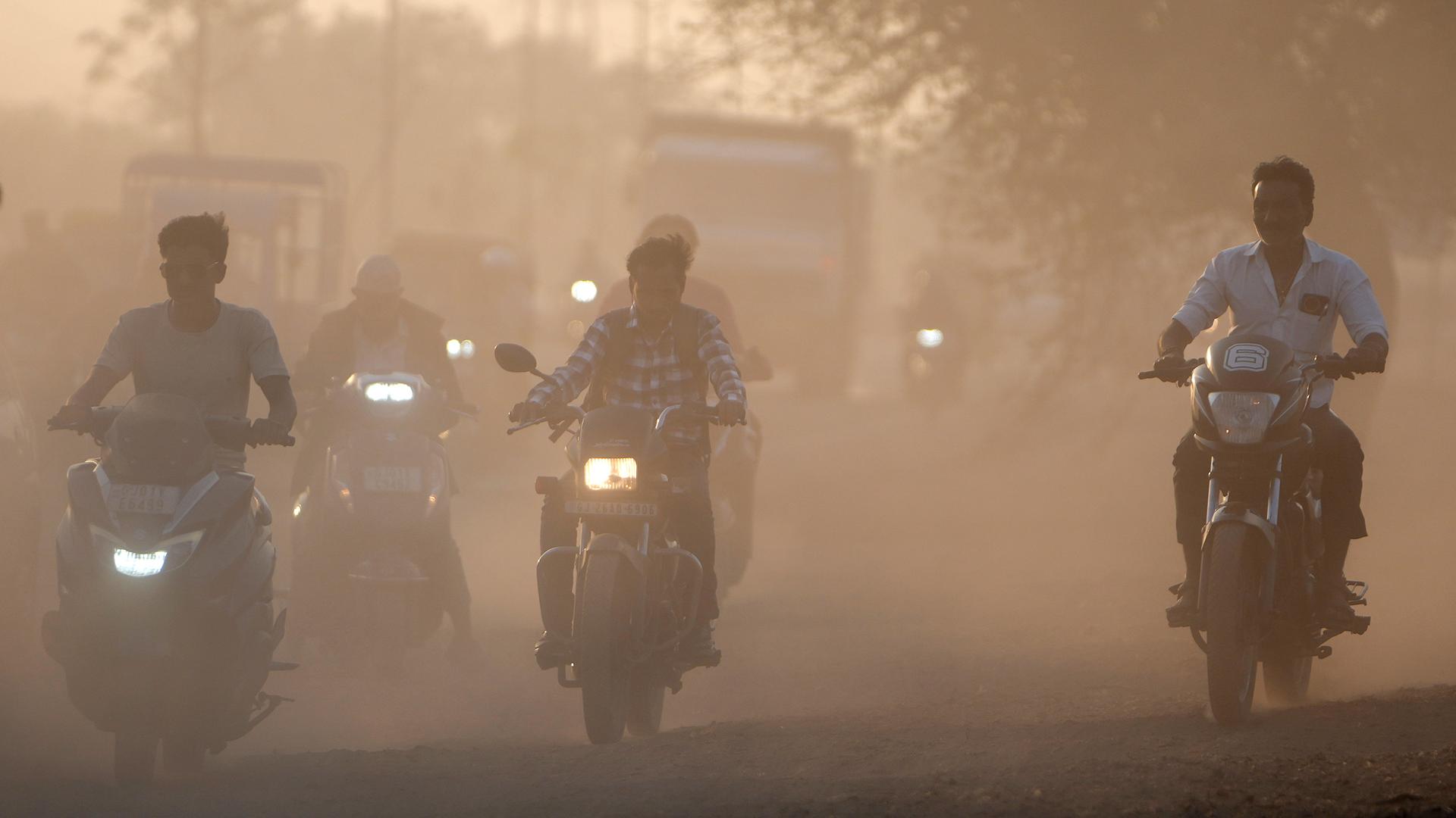 Luftverschmutzung in Ahmedabad, Indien