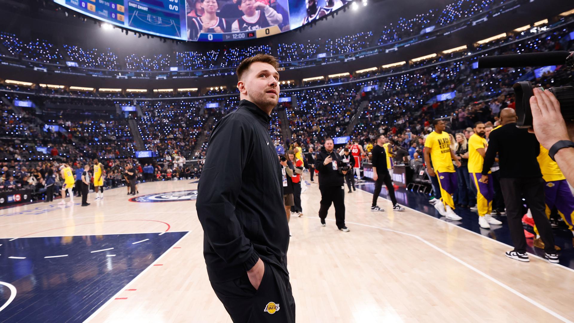 Luka Doncic bei seinem neuem Verein in der NBA: Den Los Angeles Lakers