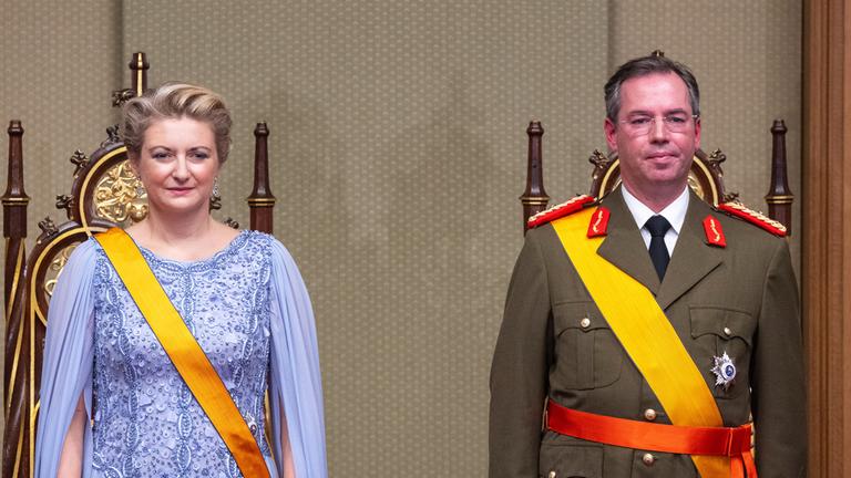 Großherzog Guillaume und seine Frau Großherzogin Stéphanie
