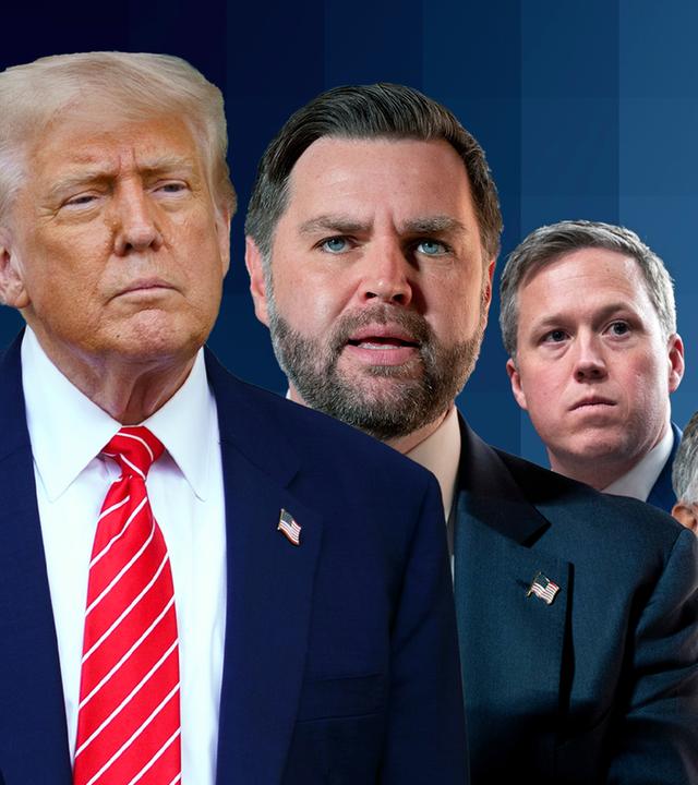 Von links: Marco Rubio, Donald Trump, JD Vance, Daniel Driscoll und Steve Witkoff