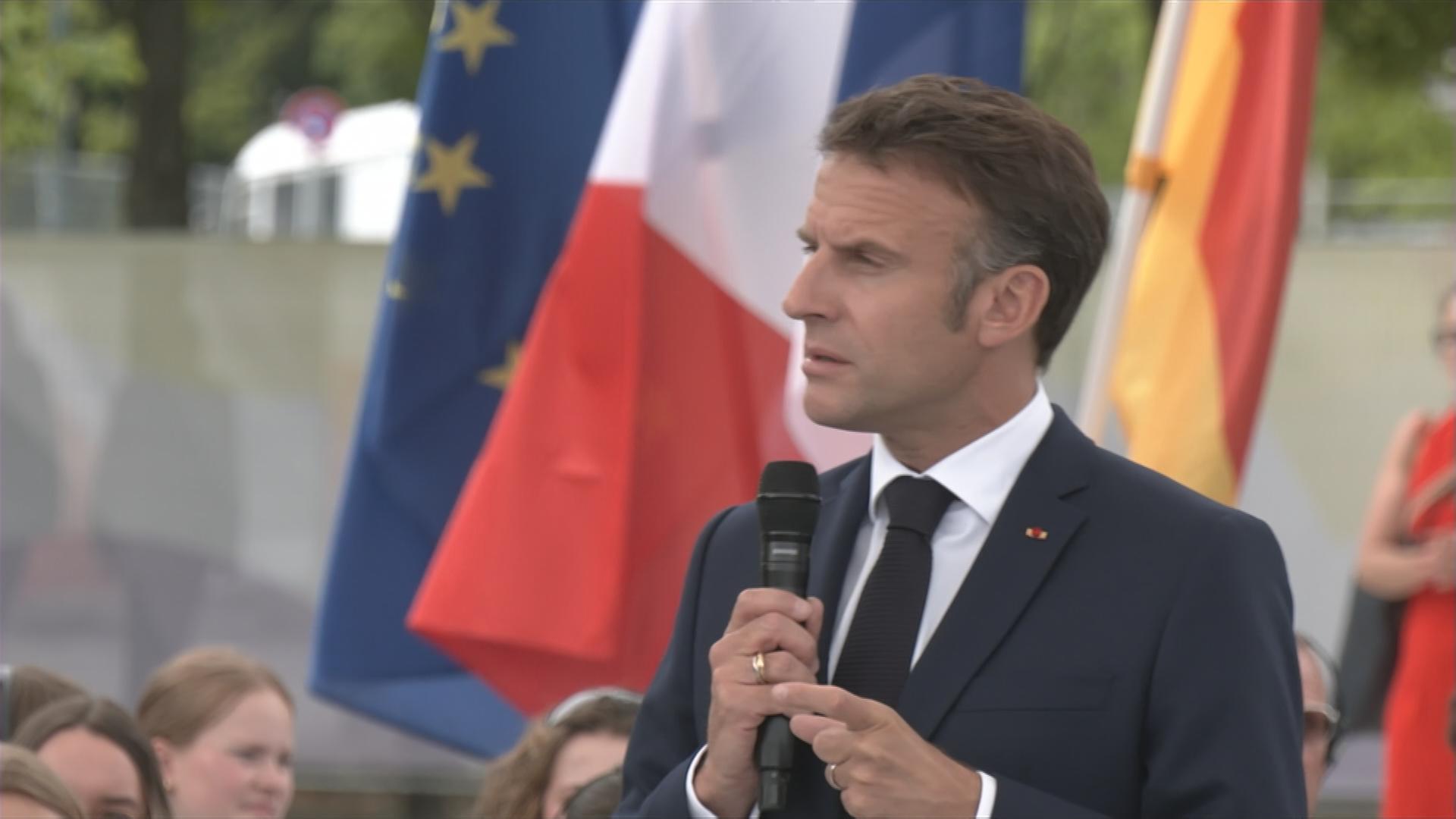 Emmanuel Macron bei seinem Staatsbesuch in Deutschland