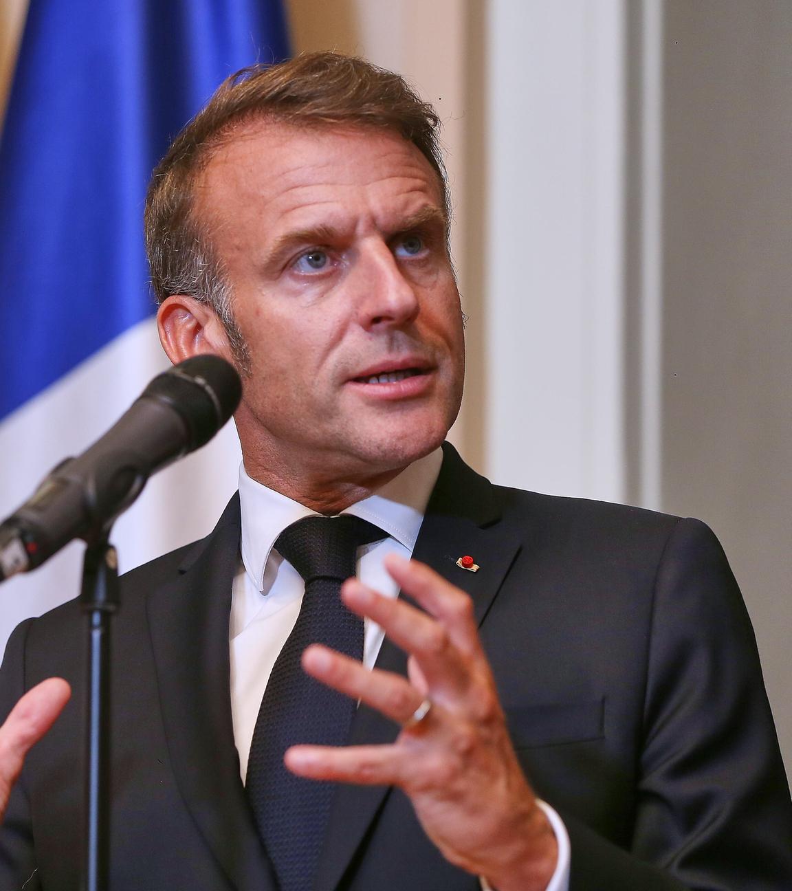 Empfang des franzoesischen Staatspraesidenten: Emmanuel Macron